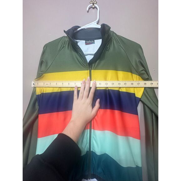 NWT Velocio Rugby Striped Long Sleeve Olive Cycling Jacket Men's Medium - Picture 7 of 13